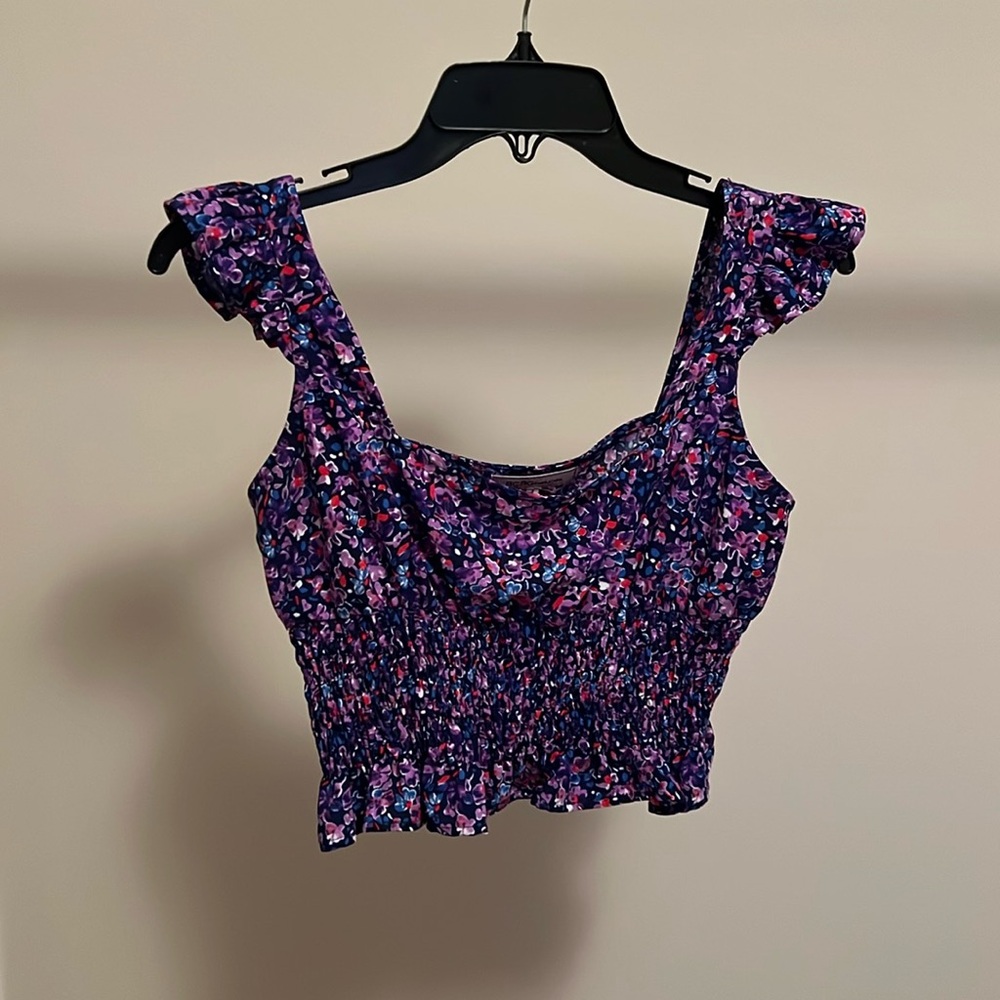 BCGBGeneration purple floral top